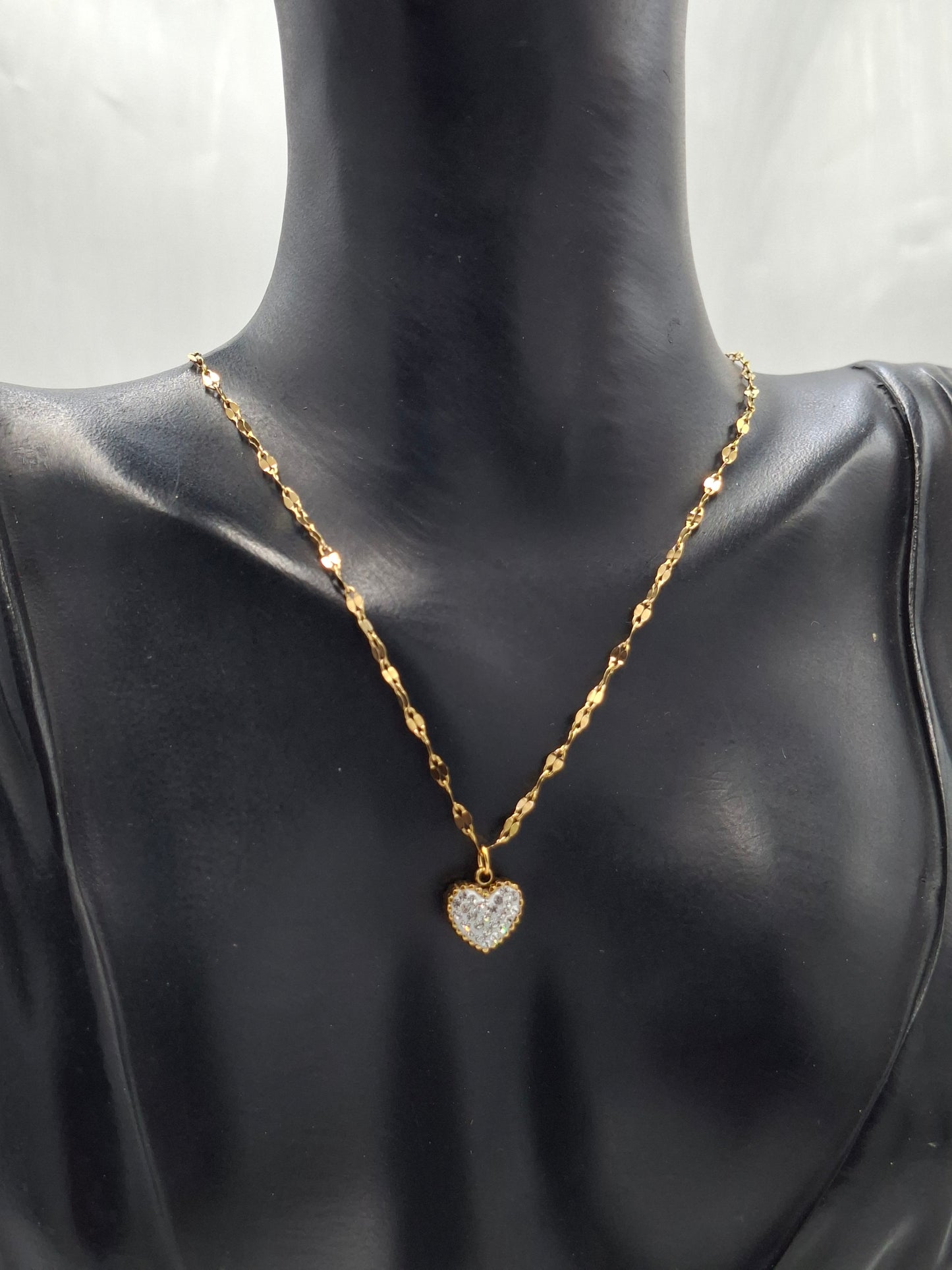Double-sided Diamond Heart Necklace