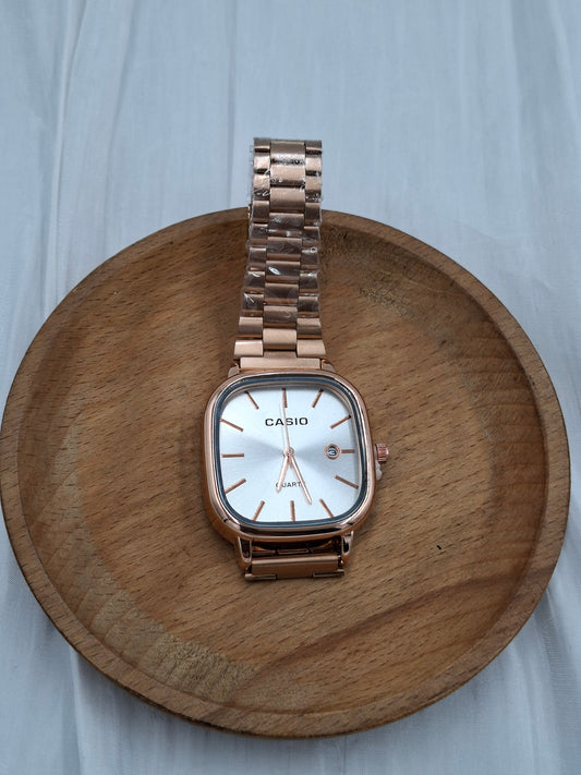 Rosegold Casio Wristwatch