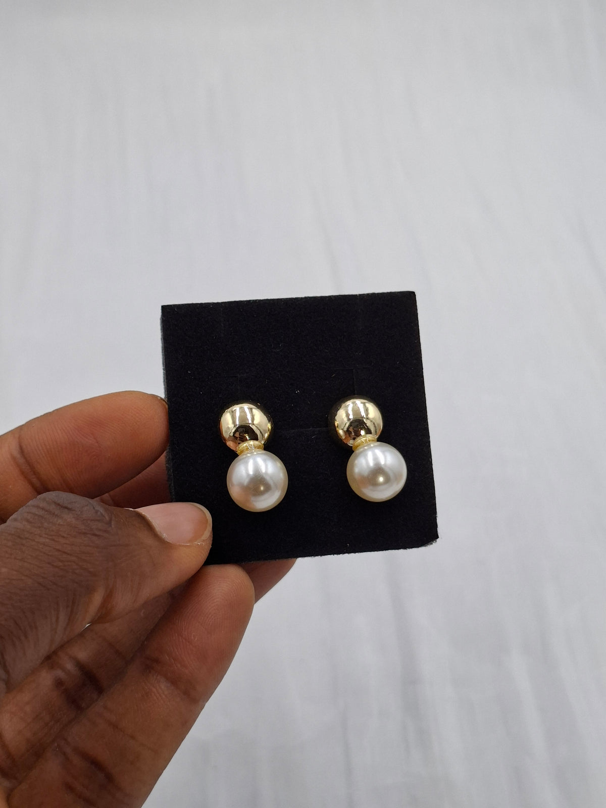 Ball Pearl Stud Earrings