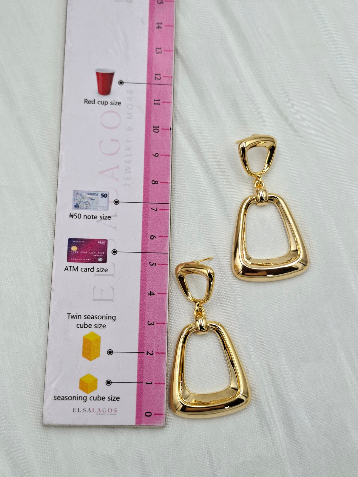 Trapezoid Dangle Earrings