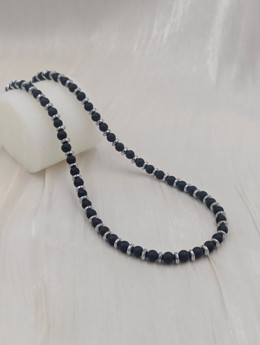 Shop Black Bead Necklace for Men at ElsaLagos in Nigeria