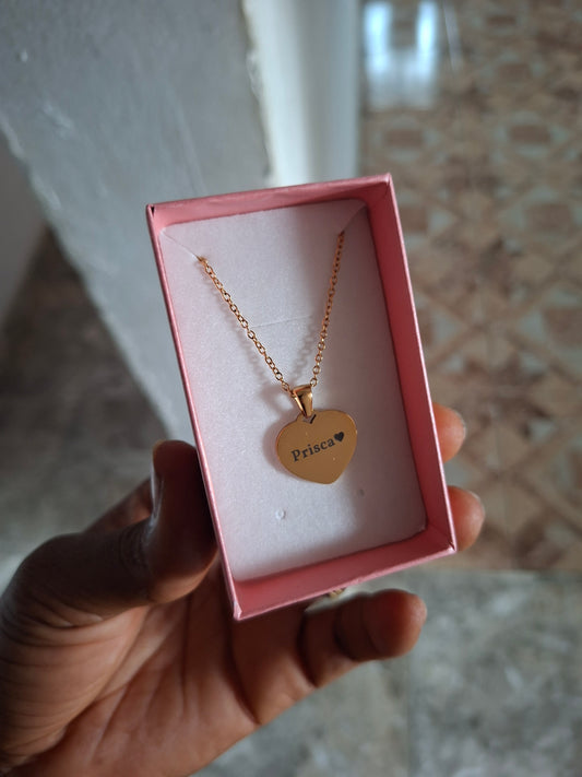Shop Customizable Mini Heart Necklace for Women at ElsaLagos in Nigeria