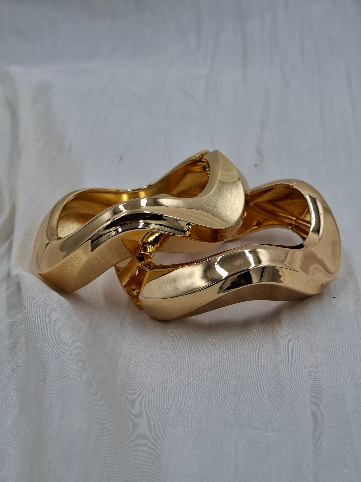 Buy Double Gold Cuff Bracelets for Women at ElsaLagos in Nigeria