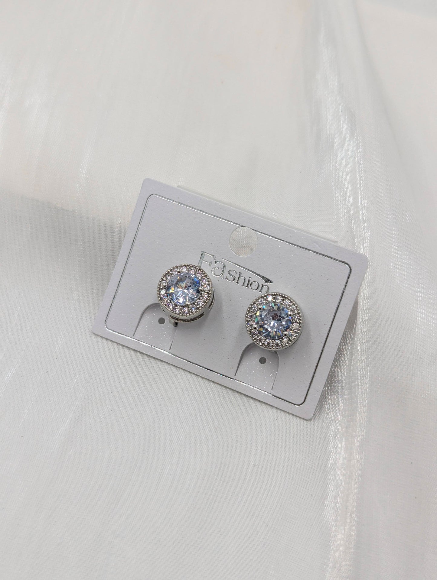 Zirconia Clip On Earrings