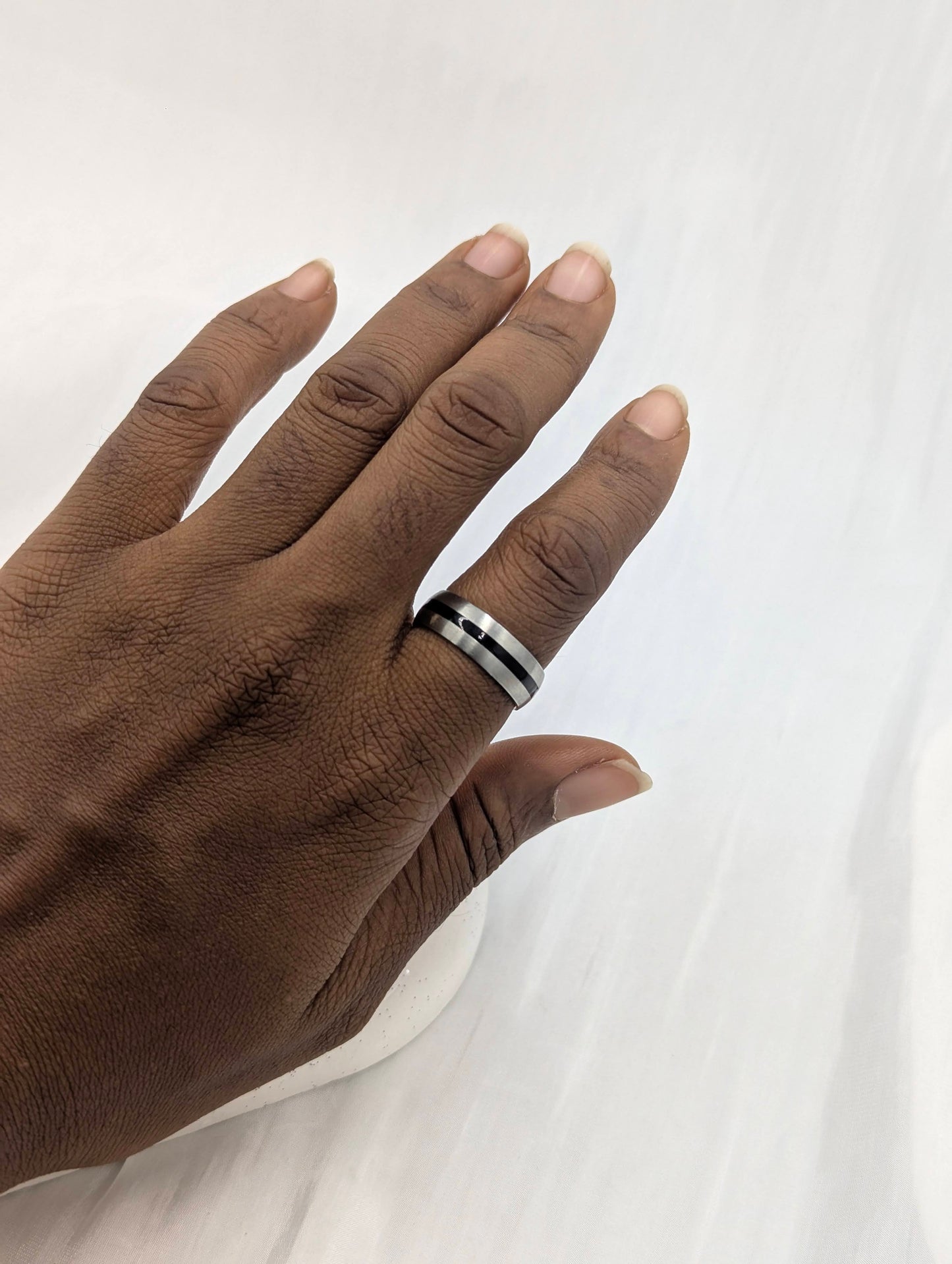 Silver and Black Ring (size 9, 11)