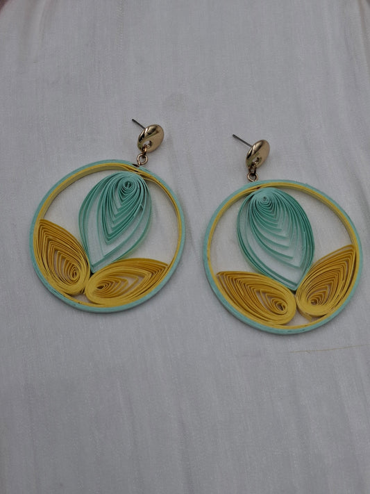 Shop Mint/Yellow Origami Earring for Women at ElsaLagos in Nigeria