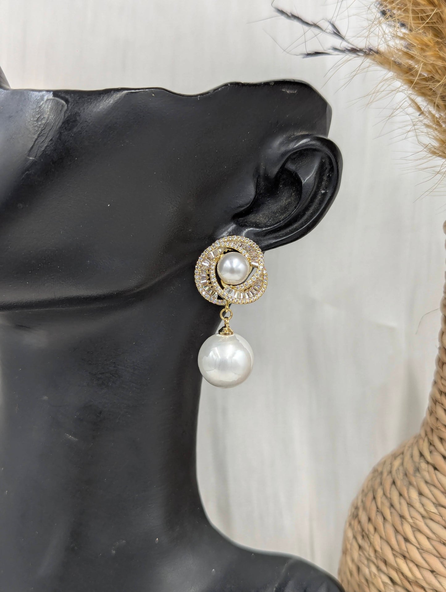 Pearl Halo Earrings