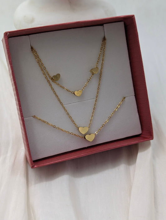 Heart Necklace Set