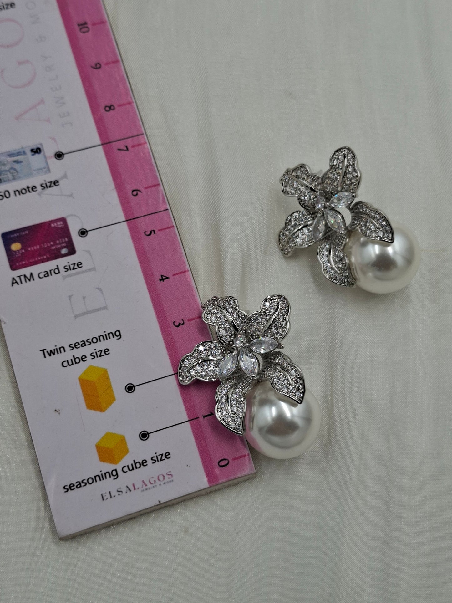 Shop Silver Pearl Earring at Elsa Lagos in Nigeria