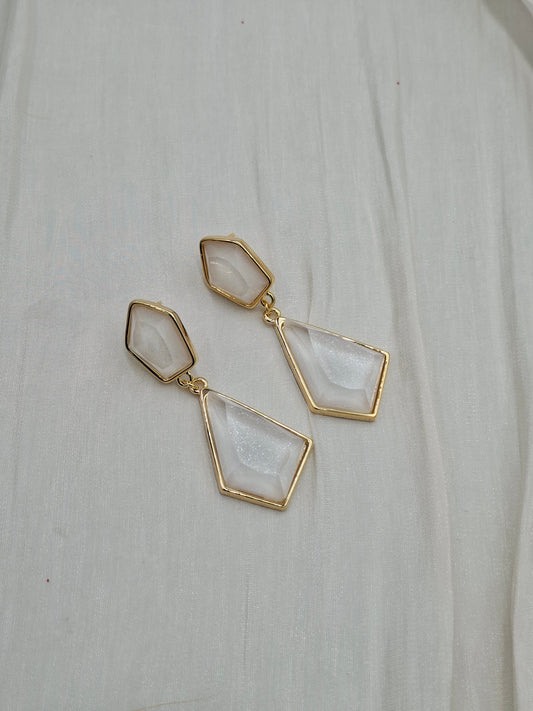 Shop White Marble Earring for Women at ElsaLagos in Nigeria