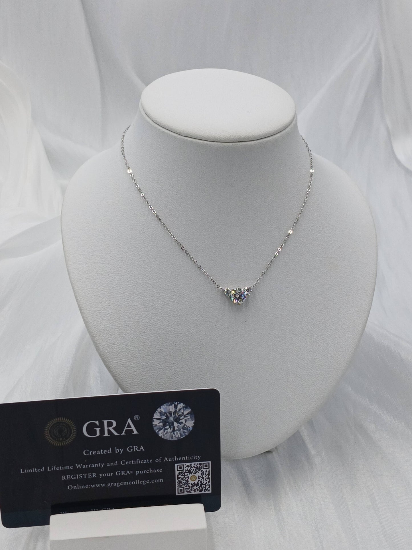 Moissanite diamond necklace