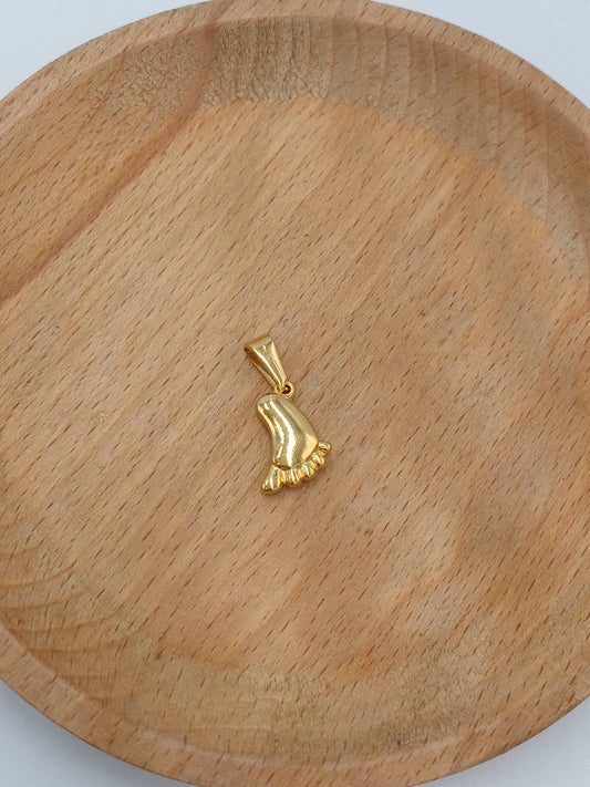 Gold stud earrings