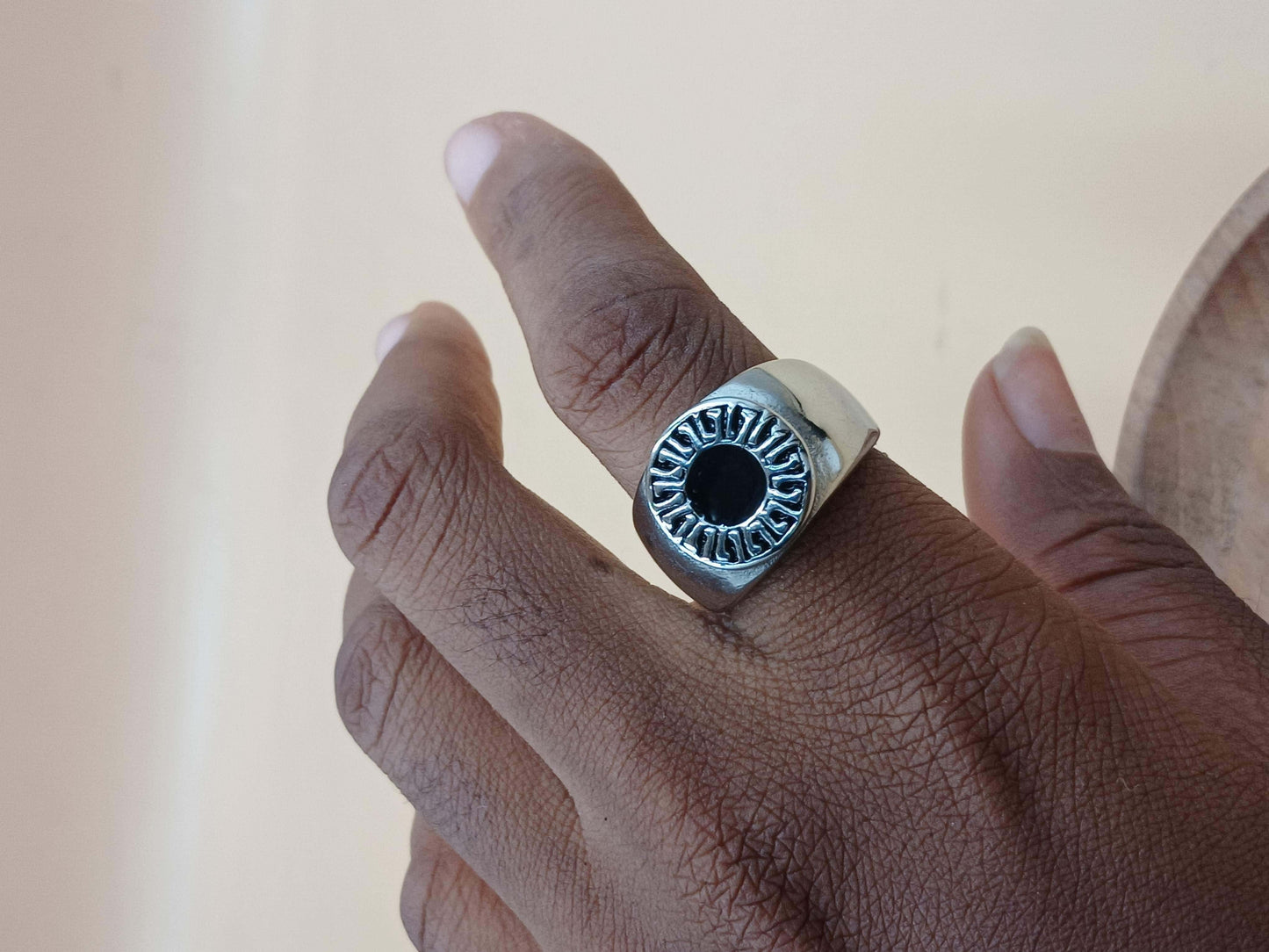 Black Sun Ring (size 9)