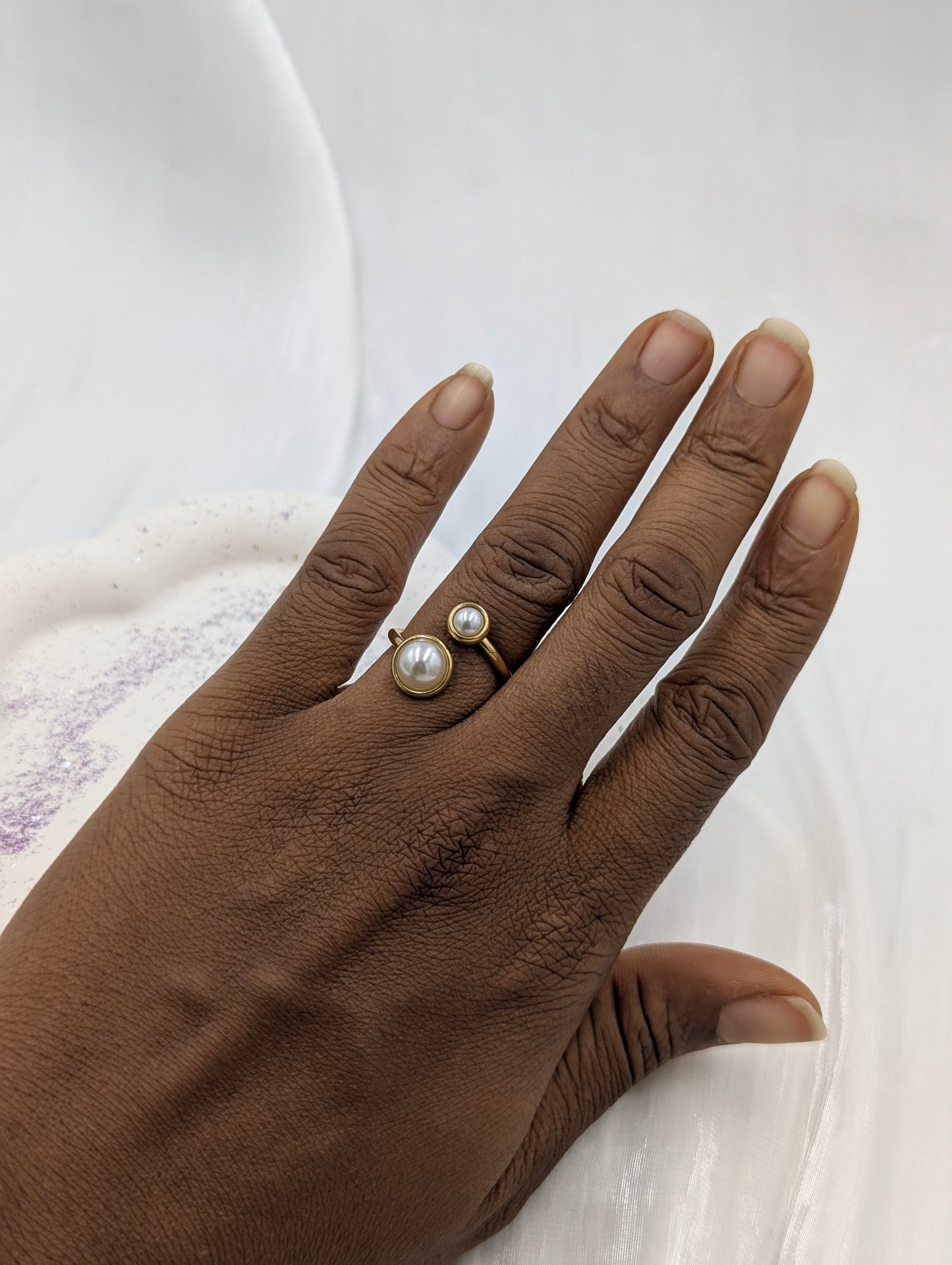 Double Pearl Ring (size 8)