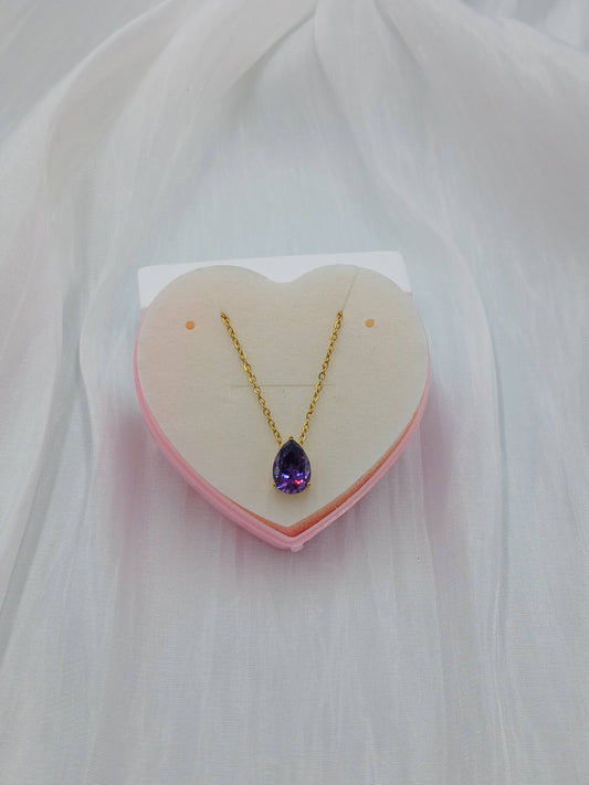 February birthstone necklace