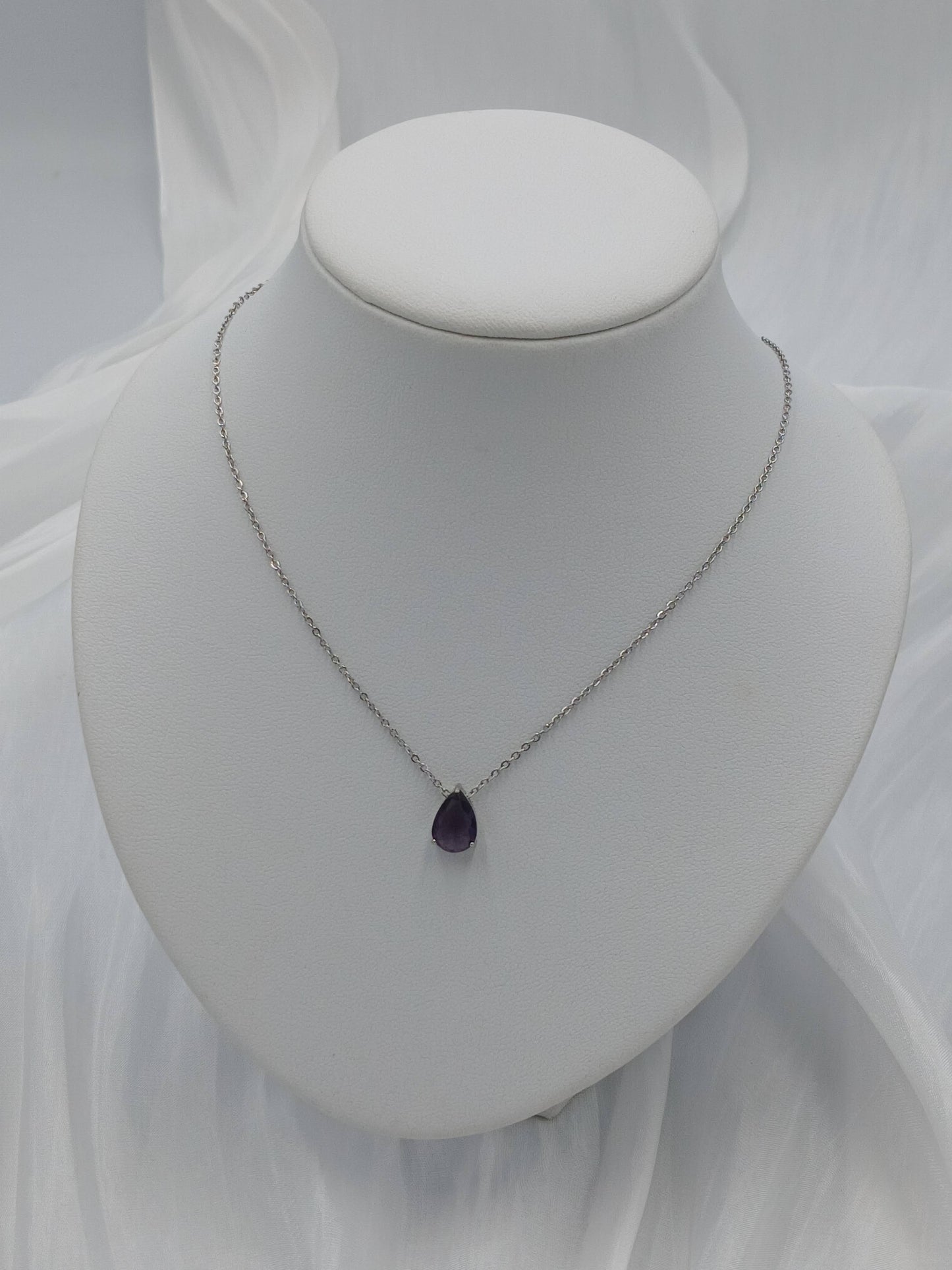February birthstone necklace