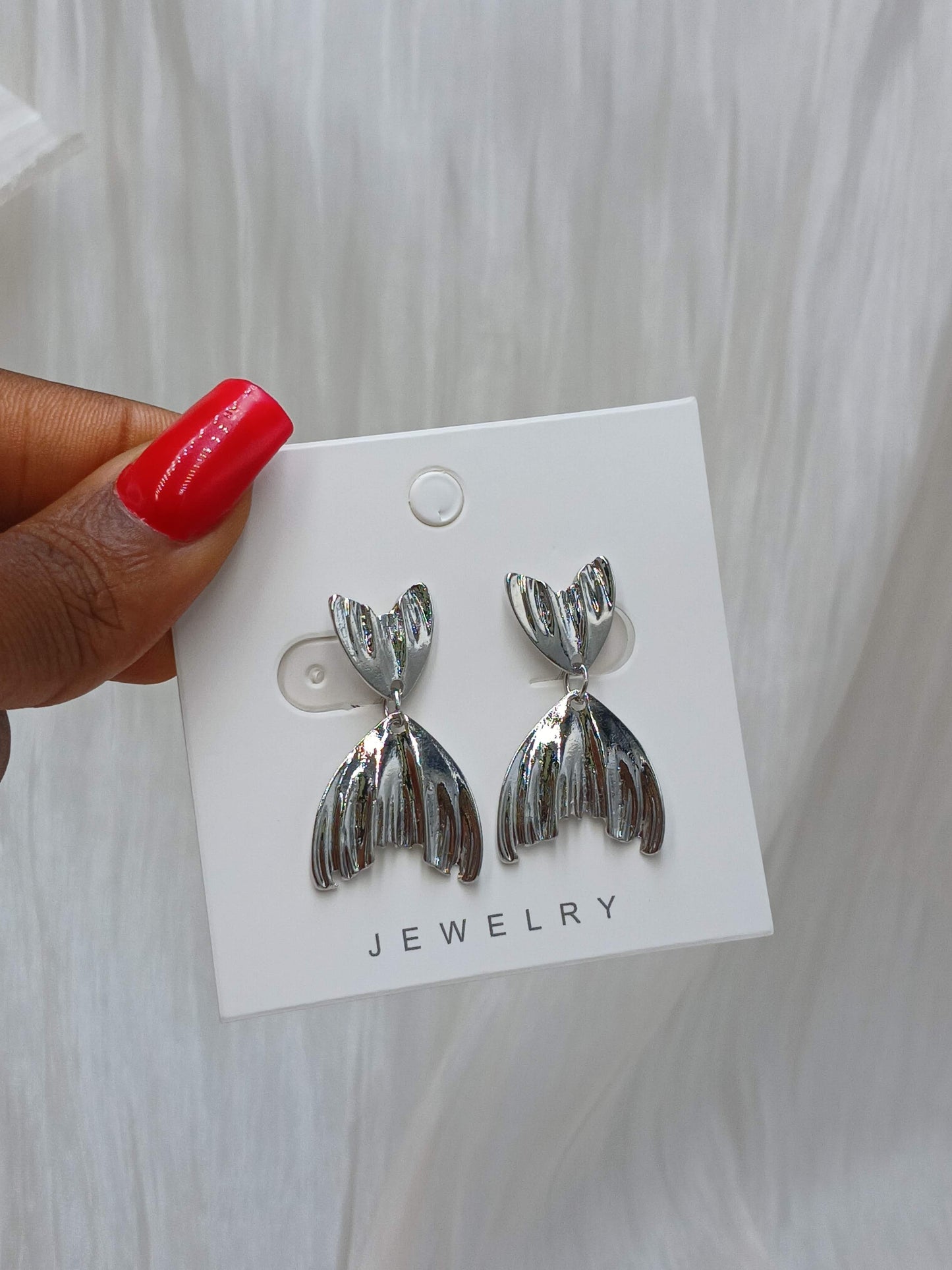 Fishtail clip on earrings