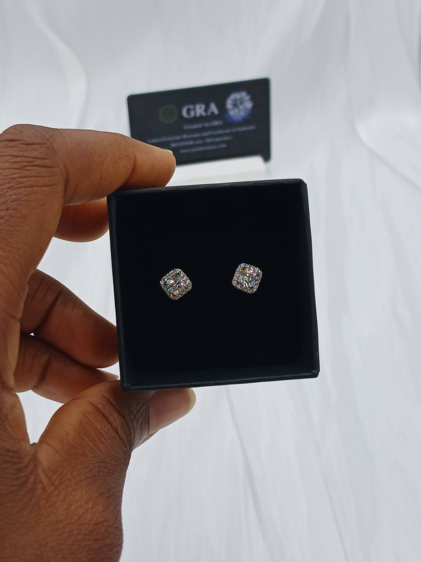 Moissanite diamond earrings