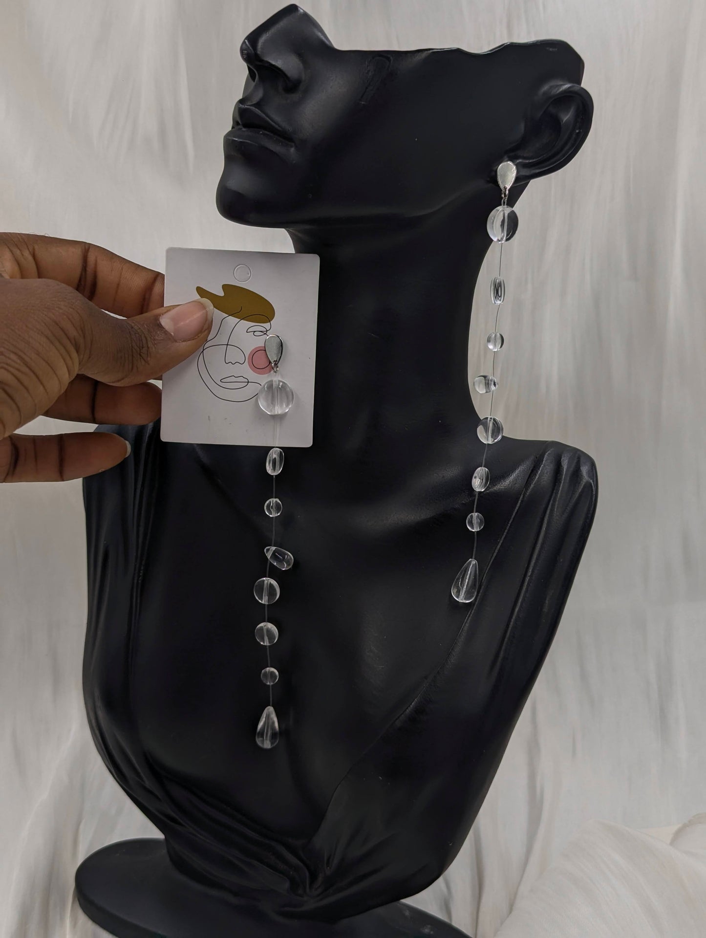 Single Dewdrop Tassel Earrings