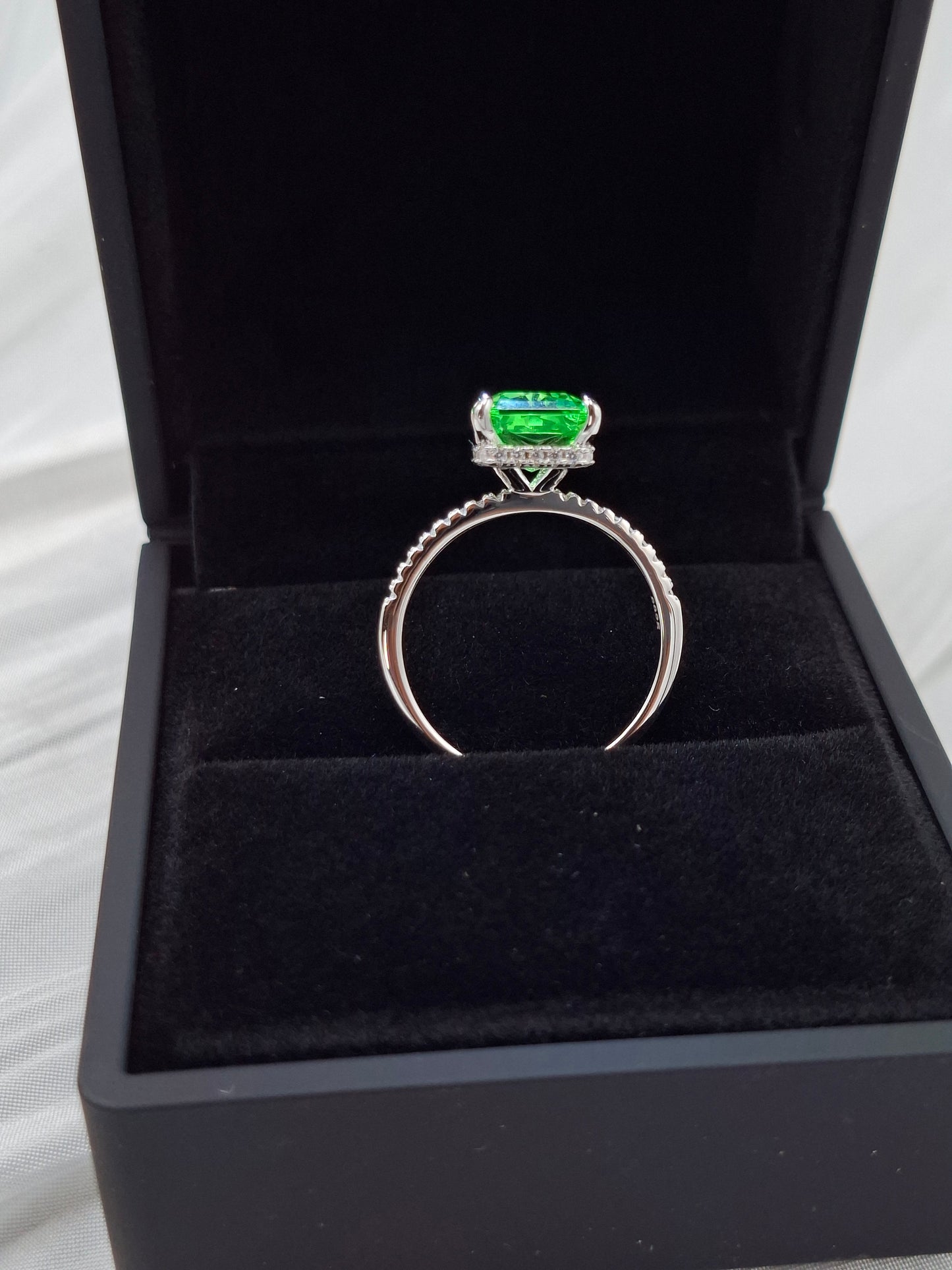 Emerald Grace Zircon Engagement Ring (size 6-9)