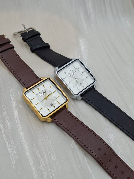 Hermes Leather Wristwatch