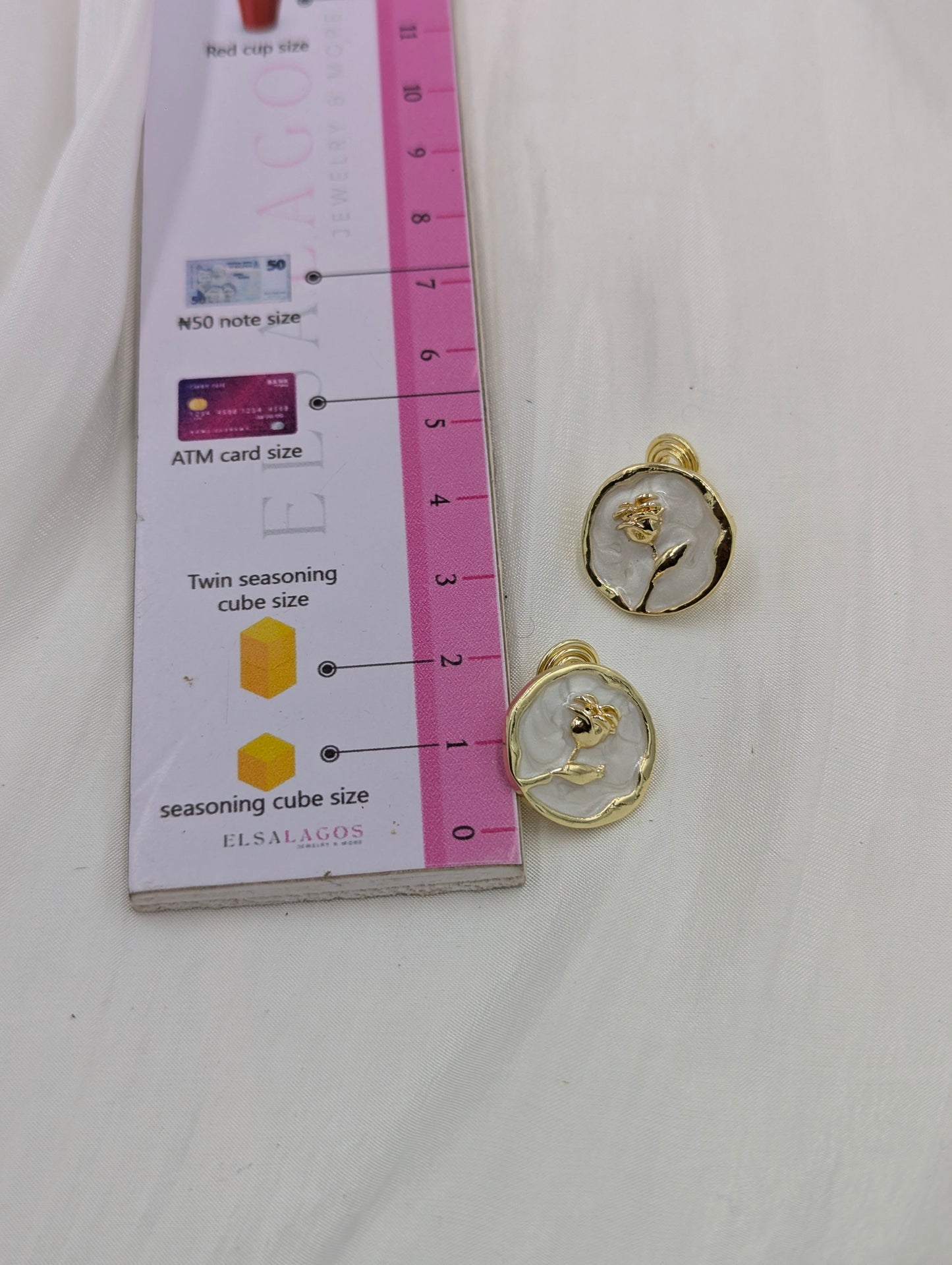 Rose Clip On Earrings