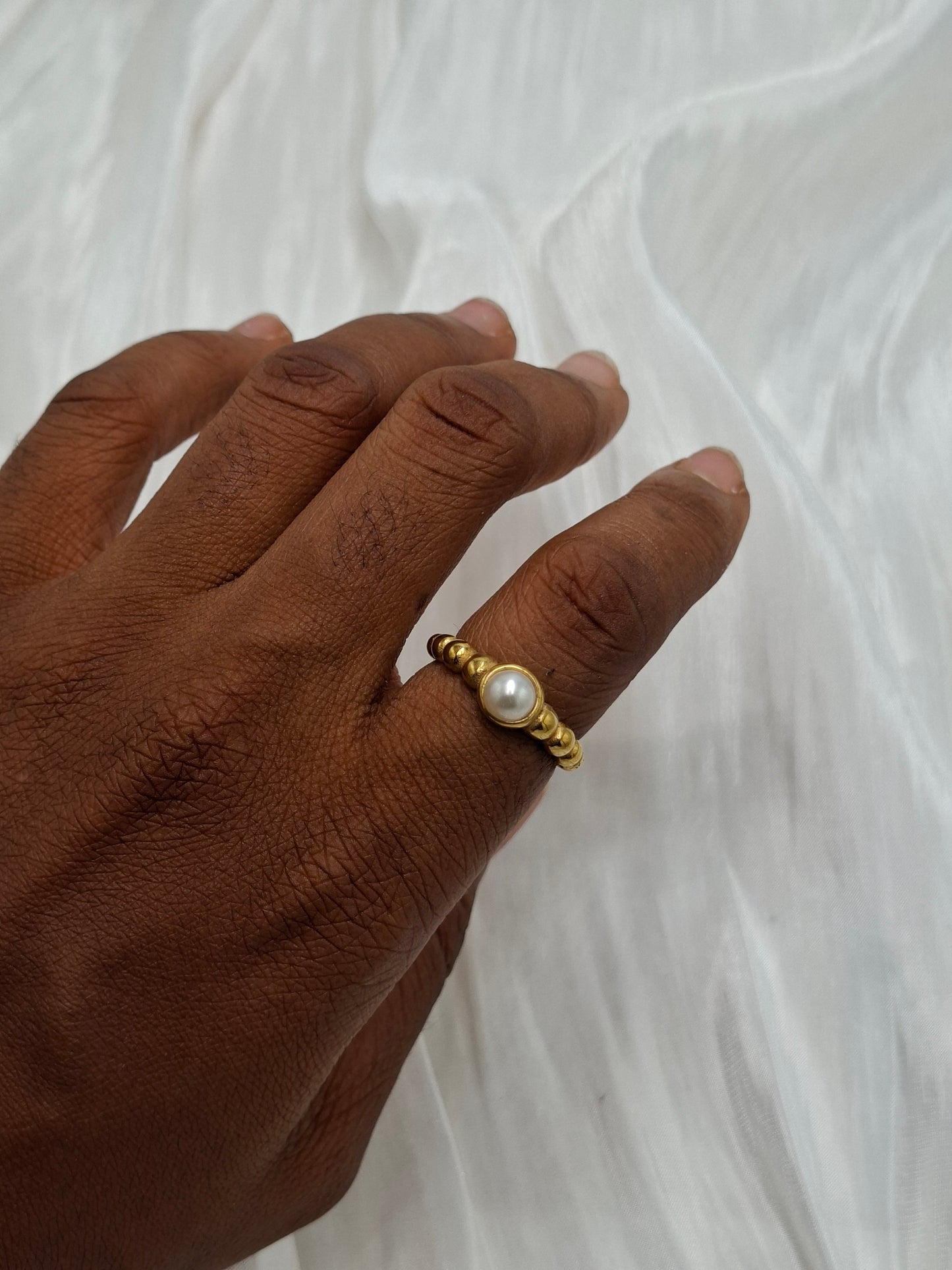 Braided Pearl Ring (size 9)