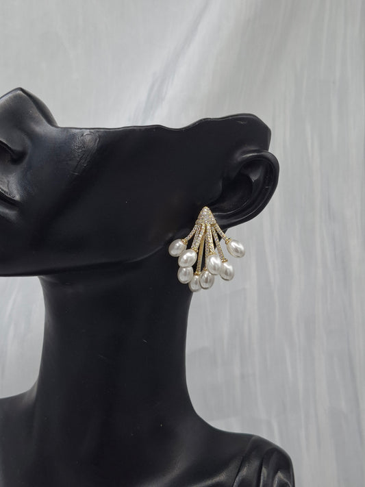 Grape Pearl Earrings