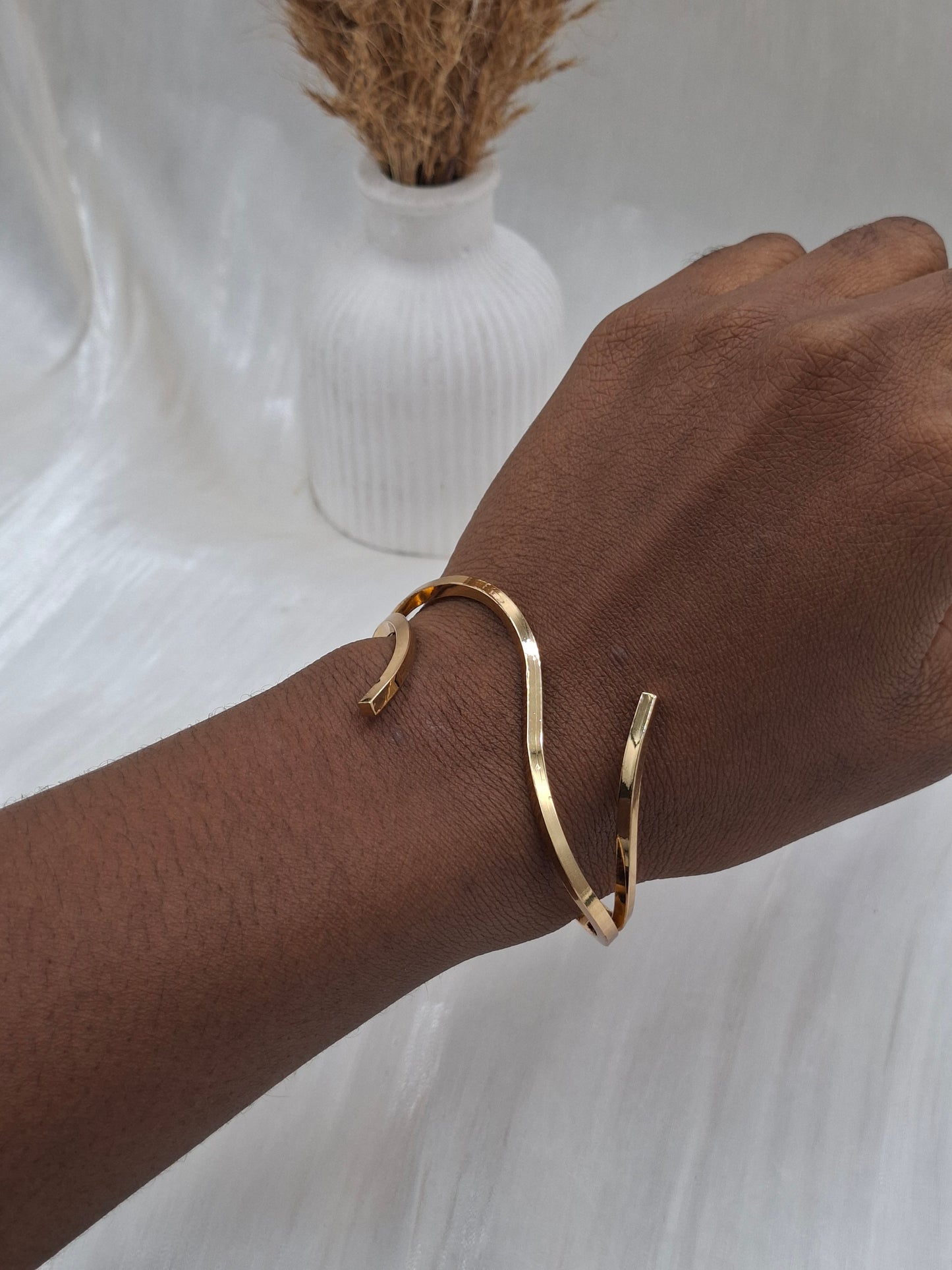 Gold Abstract Bangle
