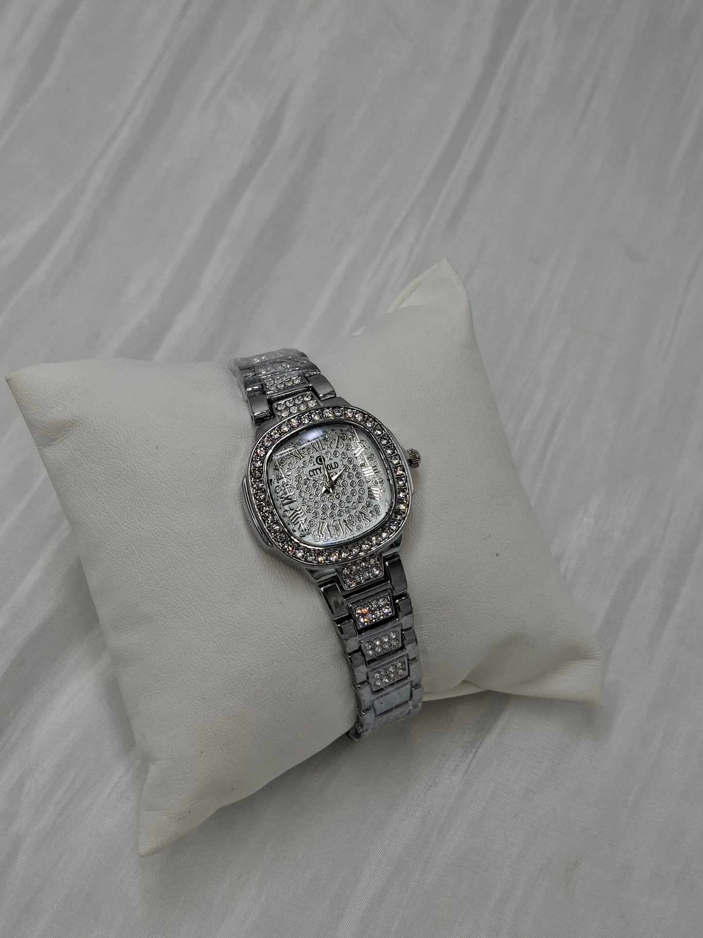 Silver Square Wristwatch