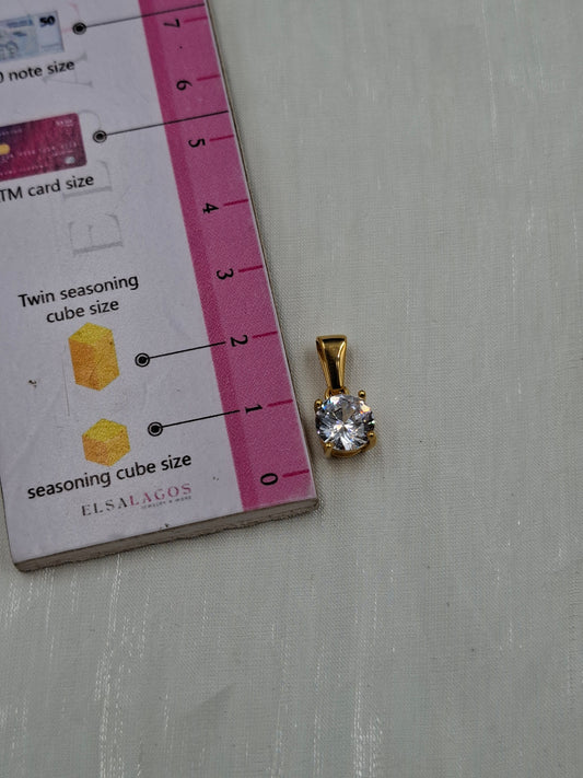 Round Zircon Pendant