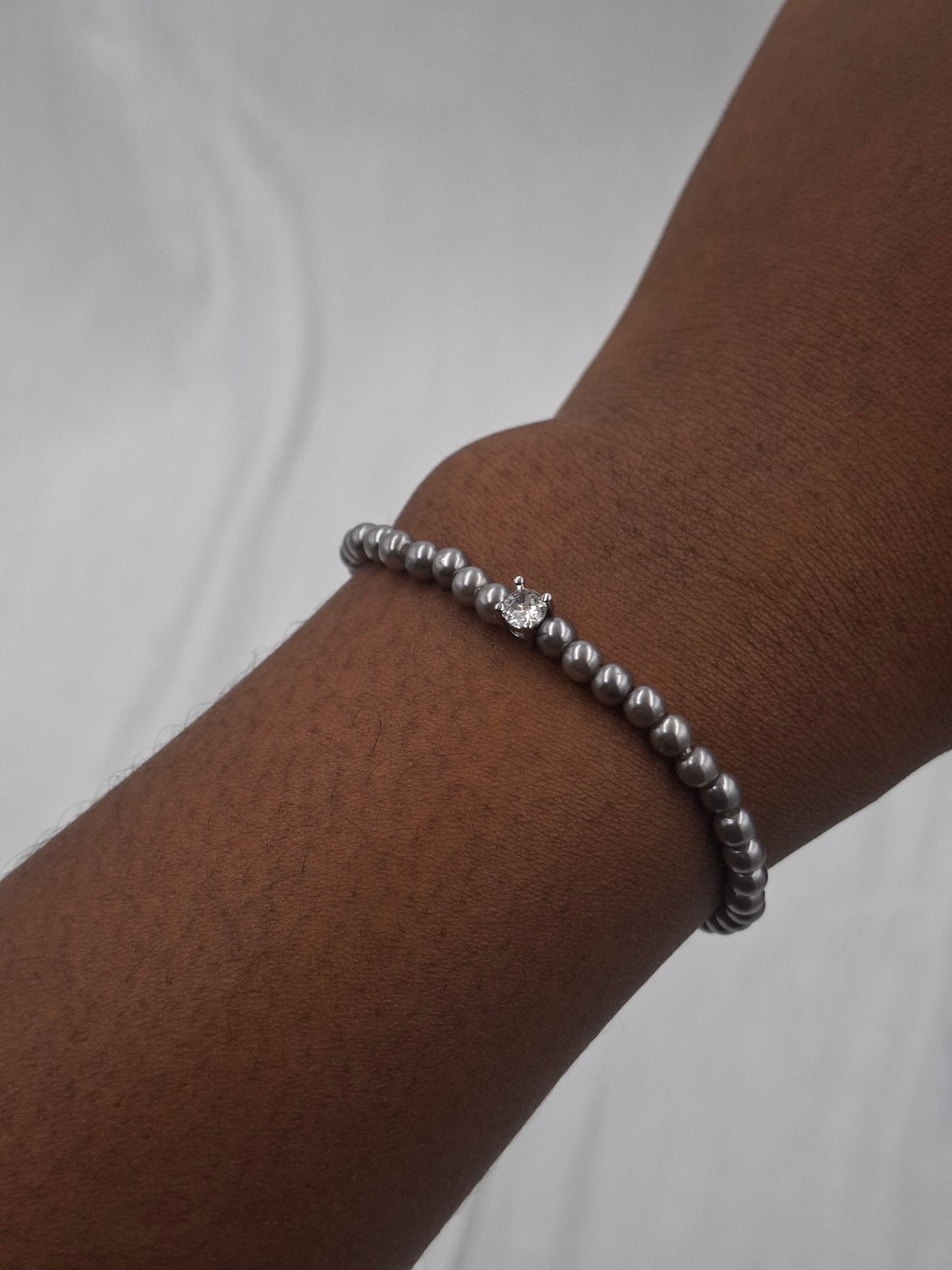 Grey Mini Bead Bracelet