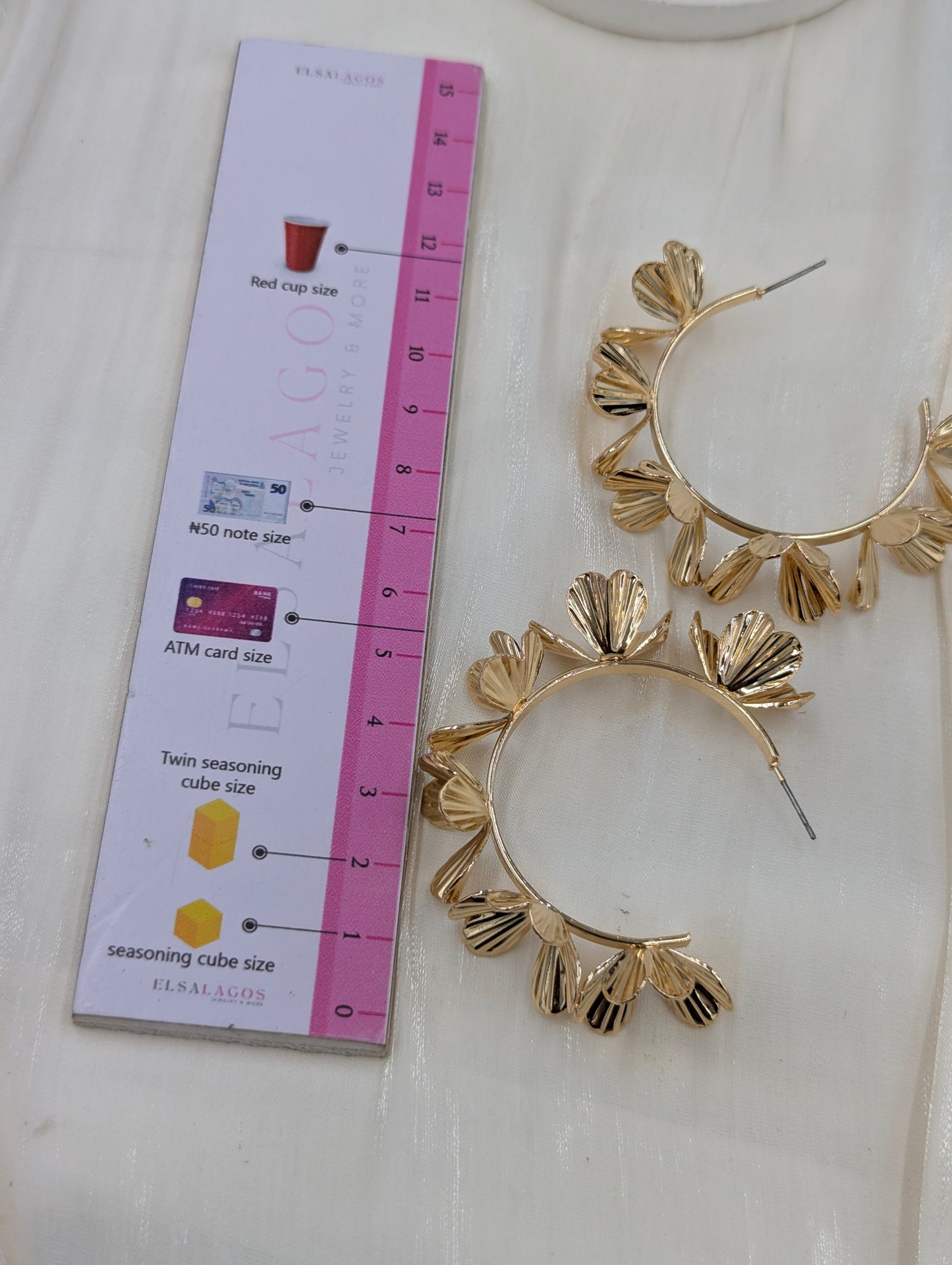 Flower Hoop Earrings