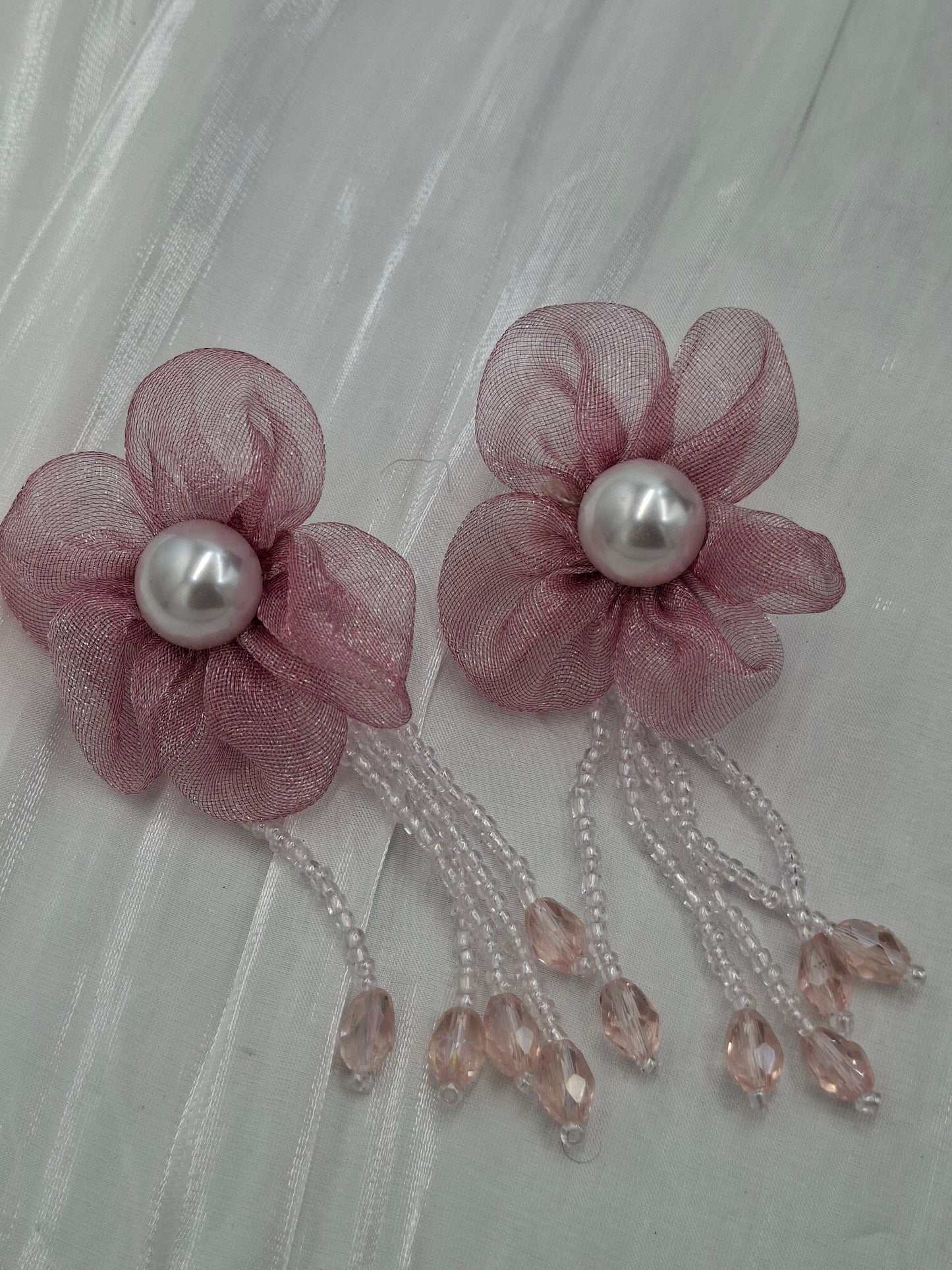 Onion Flower Tassel Earrings