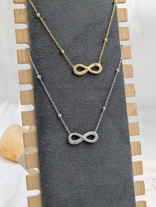 Studded Infinity Necklace