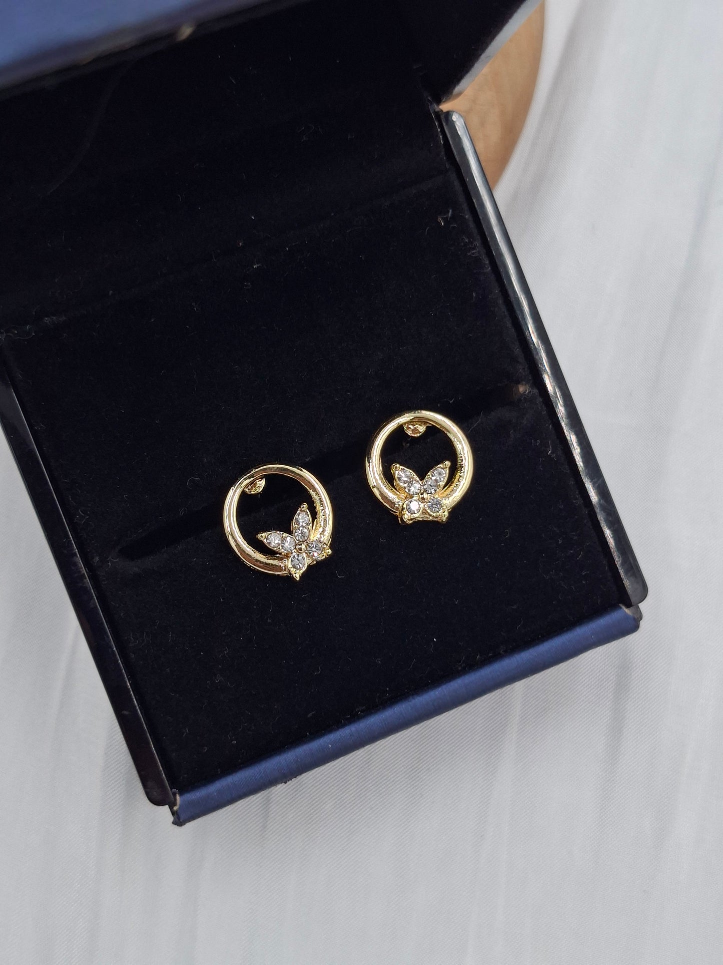 Butterfly Wreath Stud Earrings