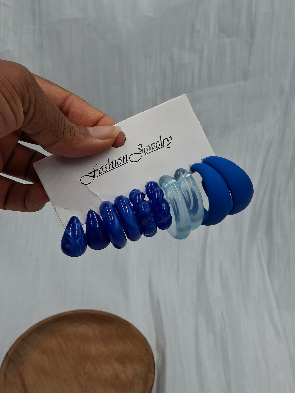 Blue Acrylic Hoop Pack