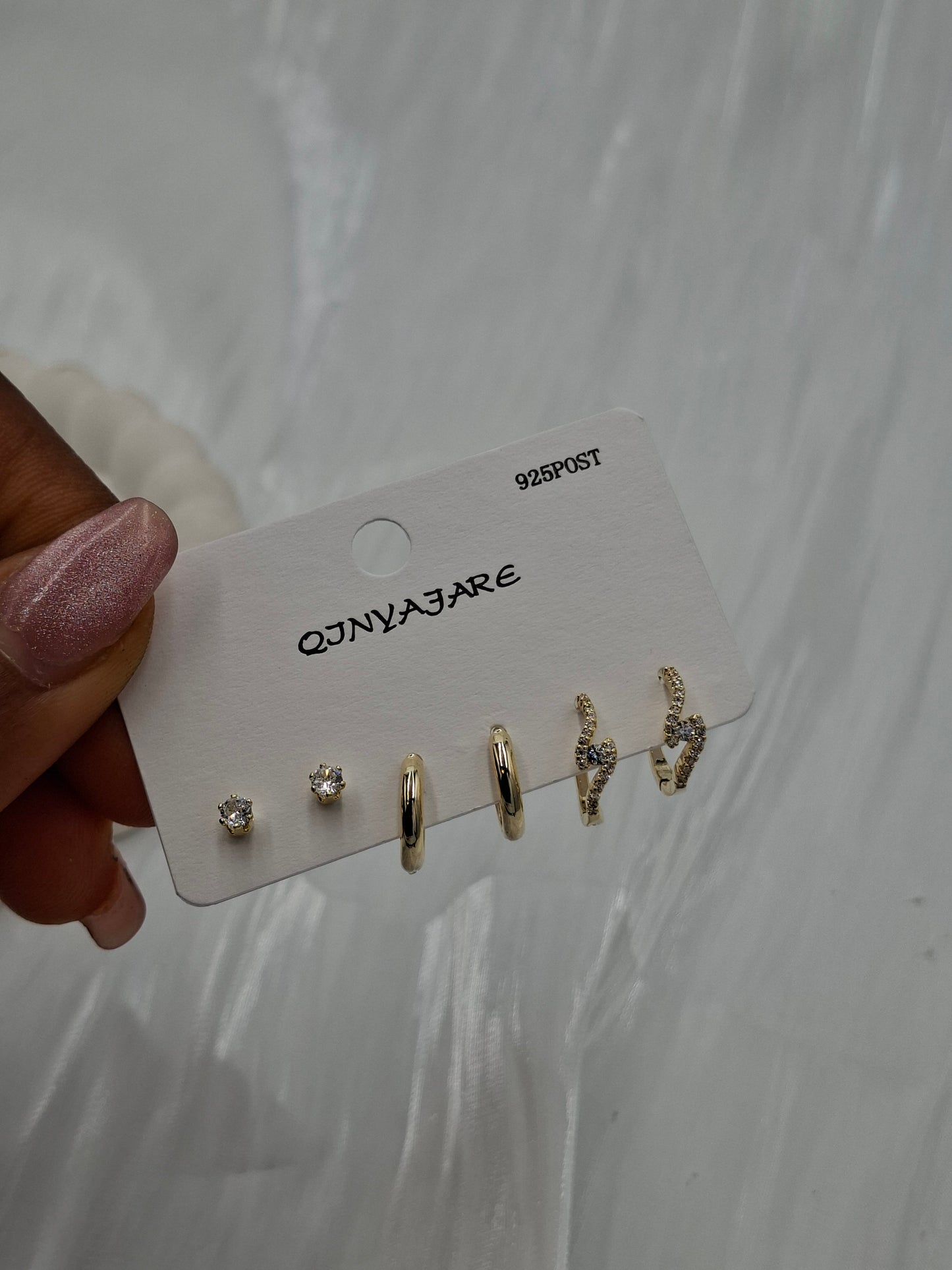 Cursive Earring Set