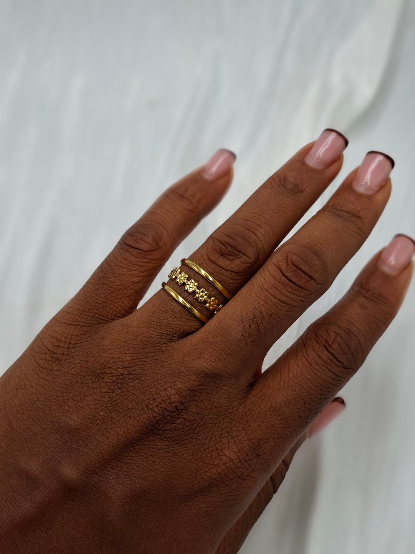 Flower Coil Ring (size 8)