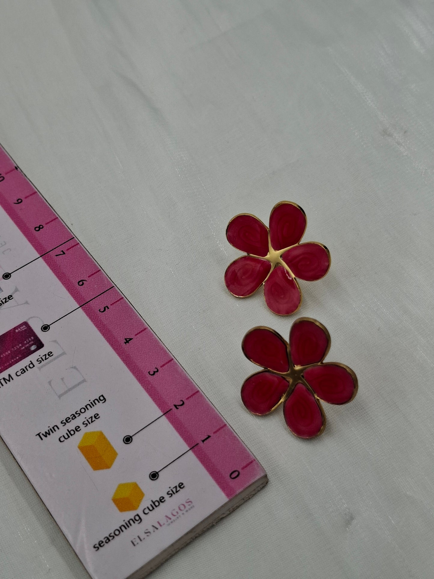 Red Floral Earrings