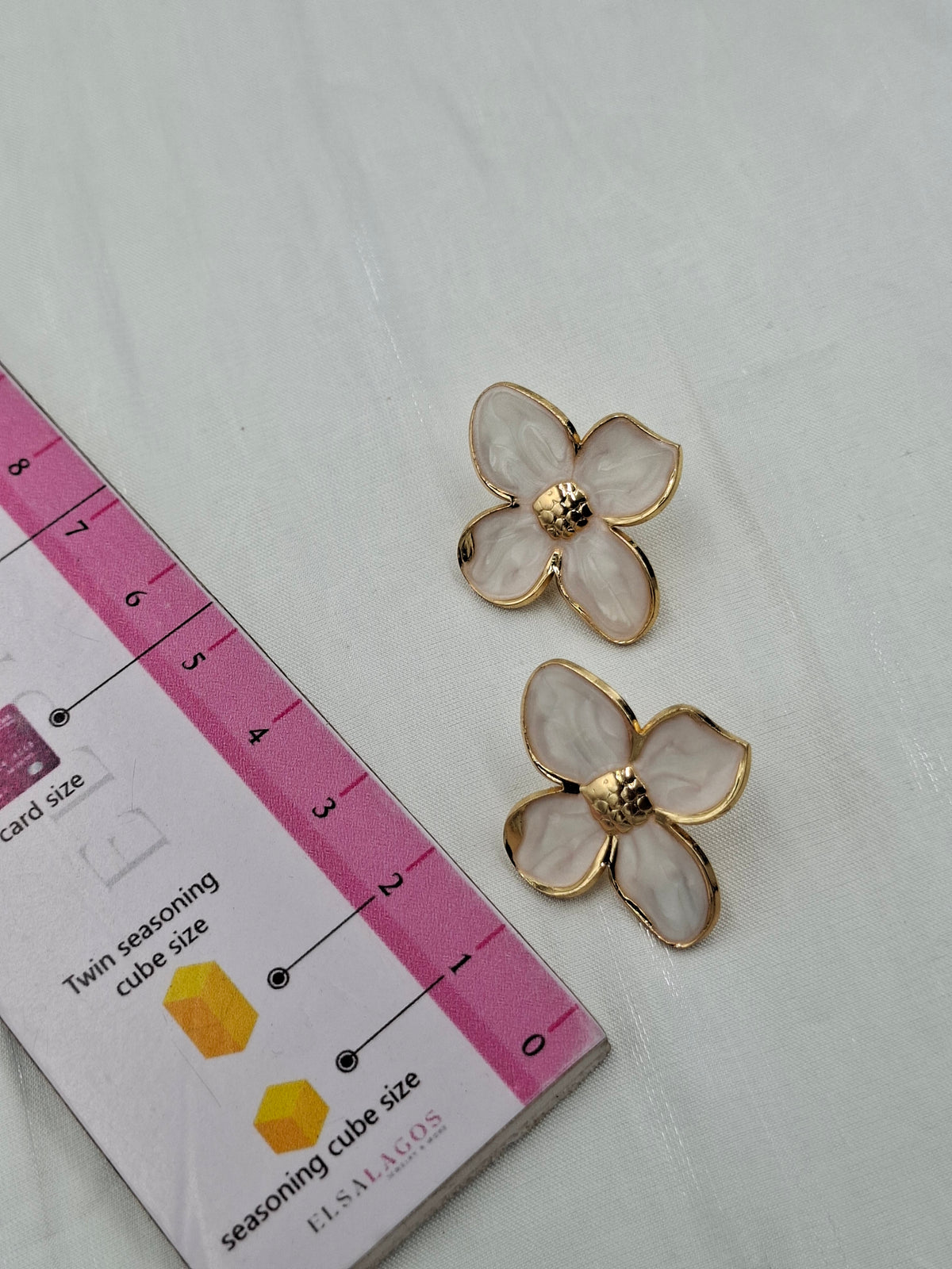 Marble Floral Earrings