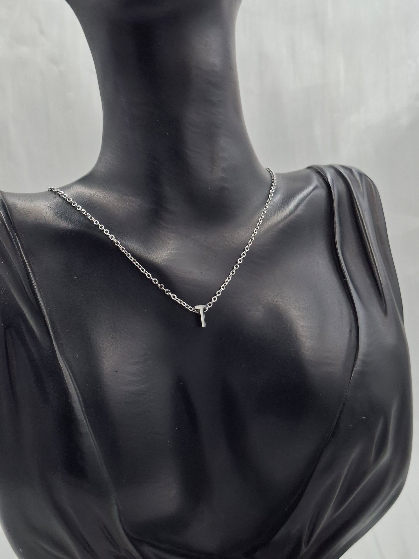 Silver Letter T Necklace