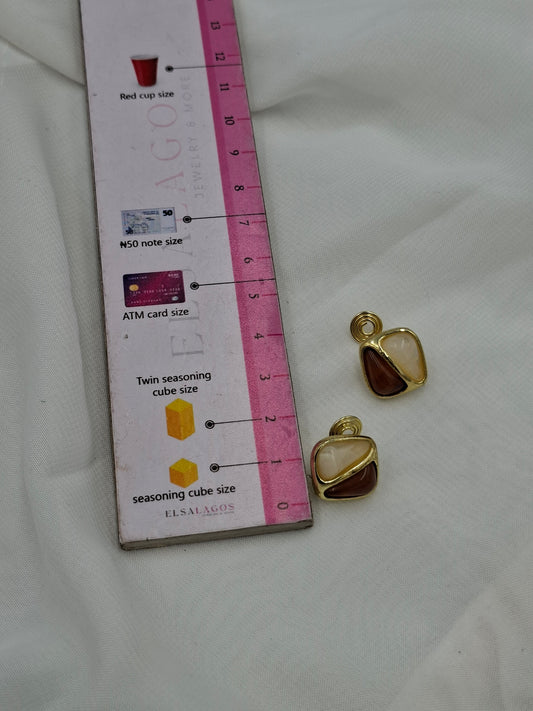 Caramel Clip On Earrings