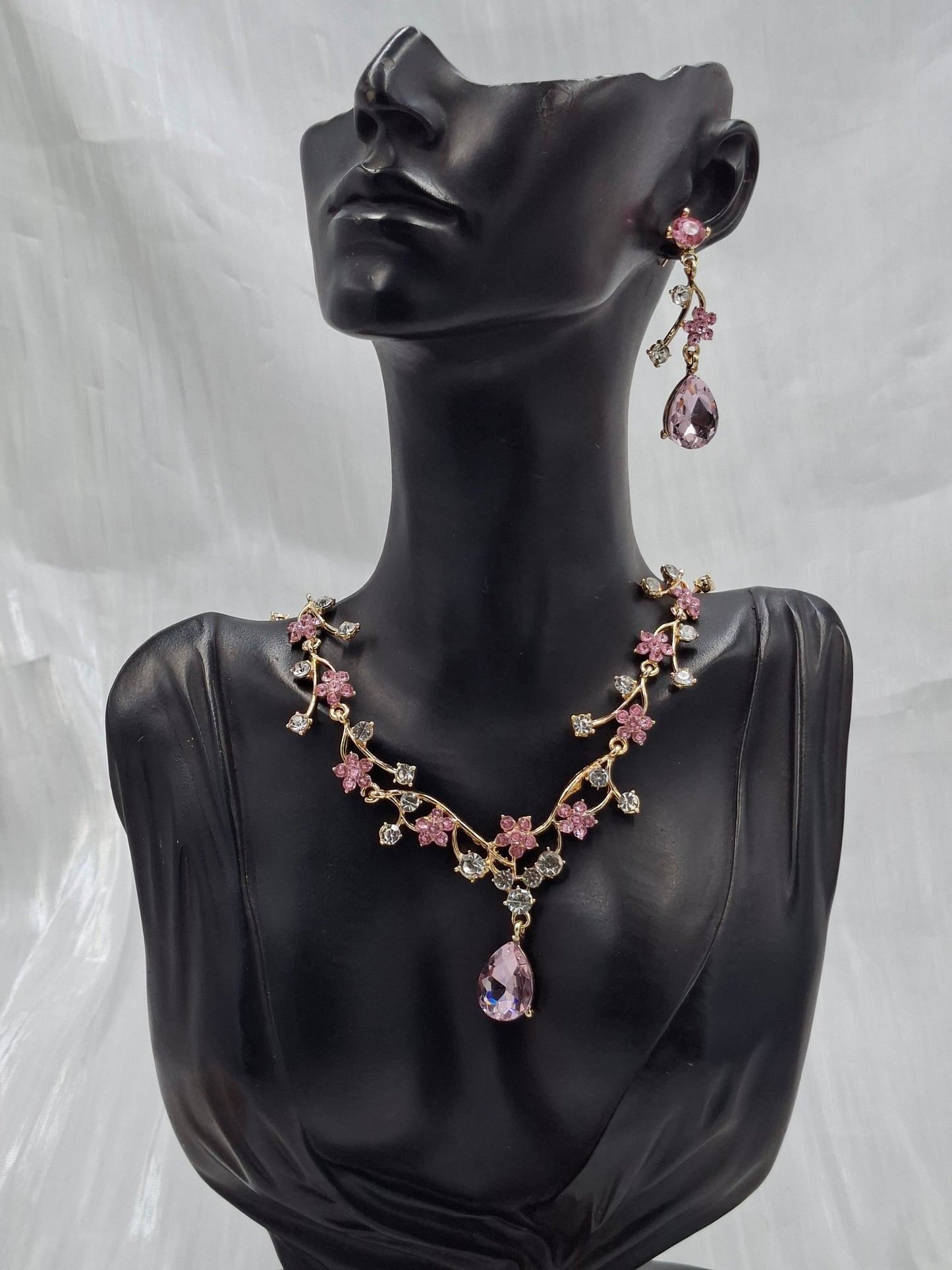 Pink Vine Necklace Set