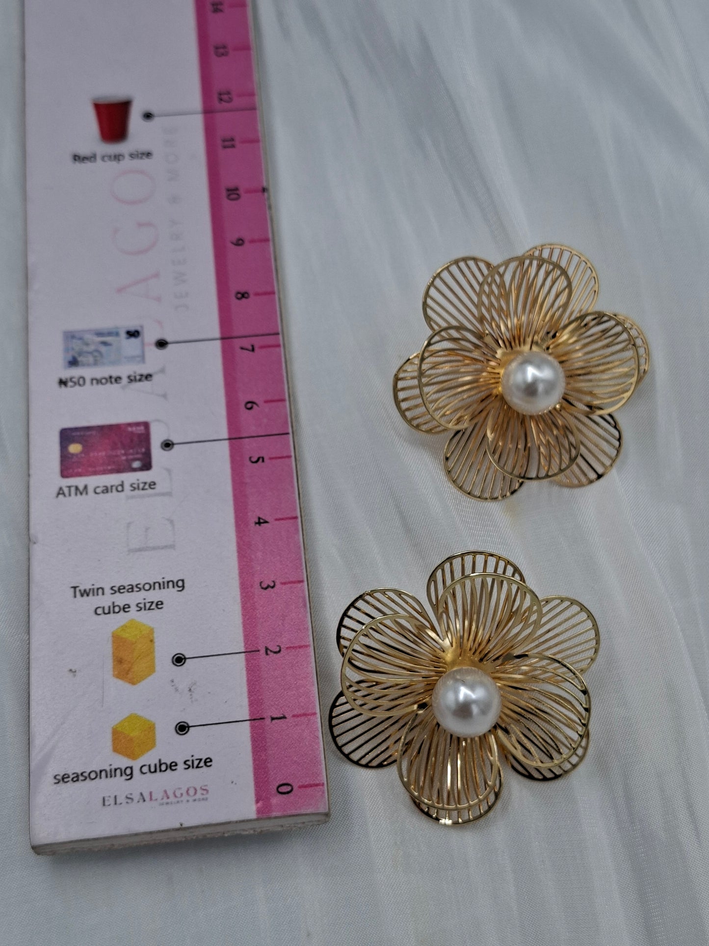 Camellia Pearl Stud Earrings