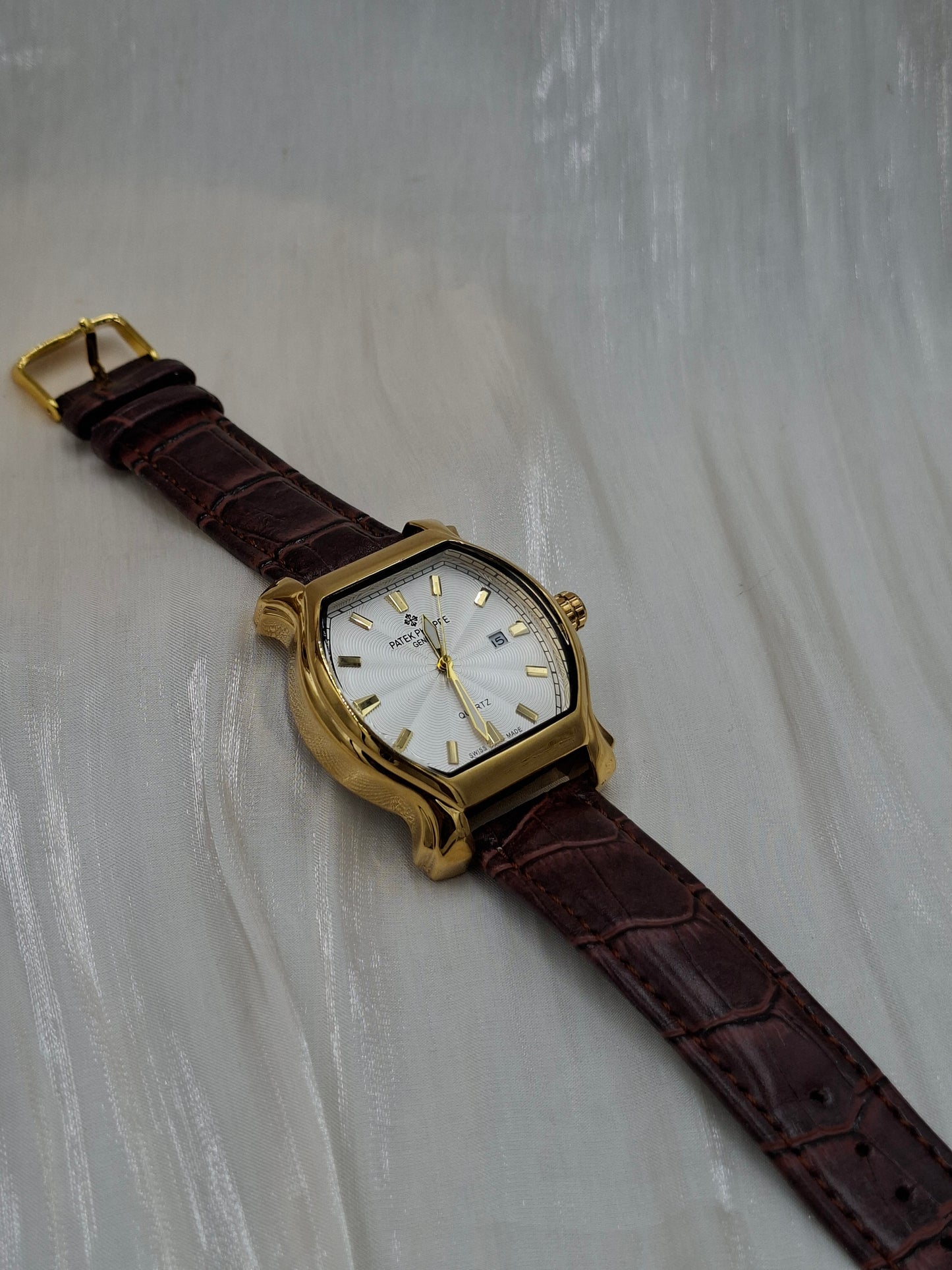 Brown Leather Patek Wristwatch