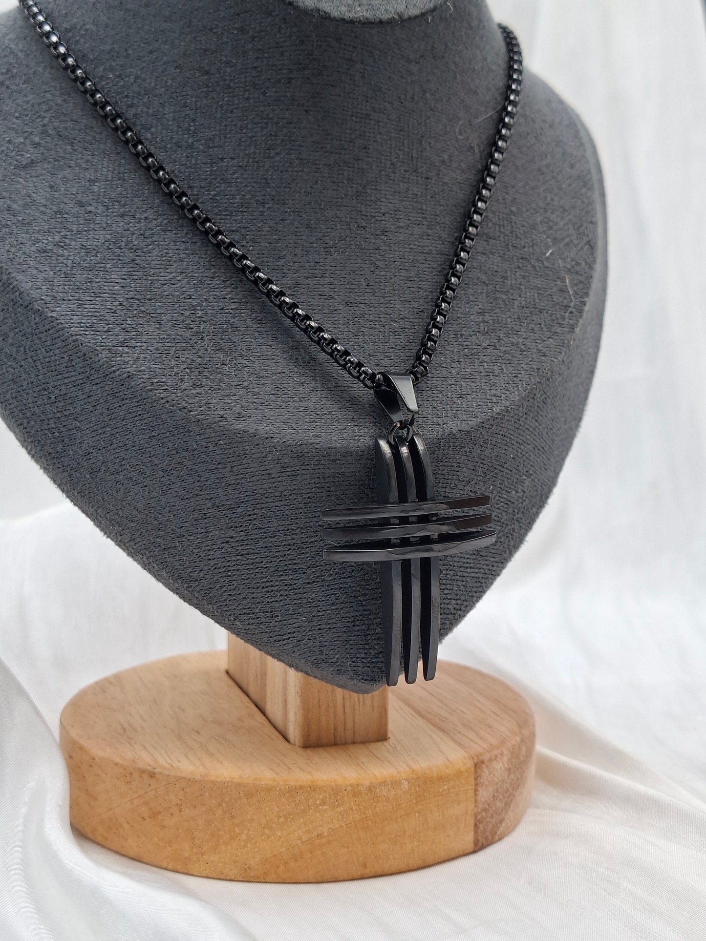3 Bar Cross Necklace