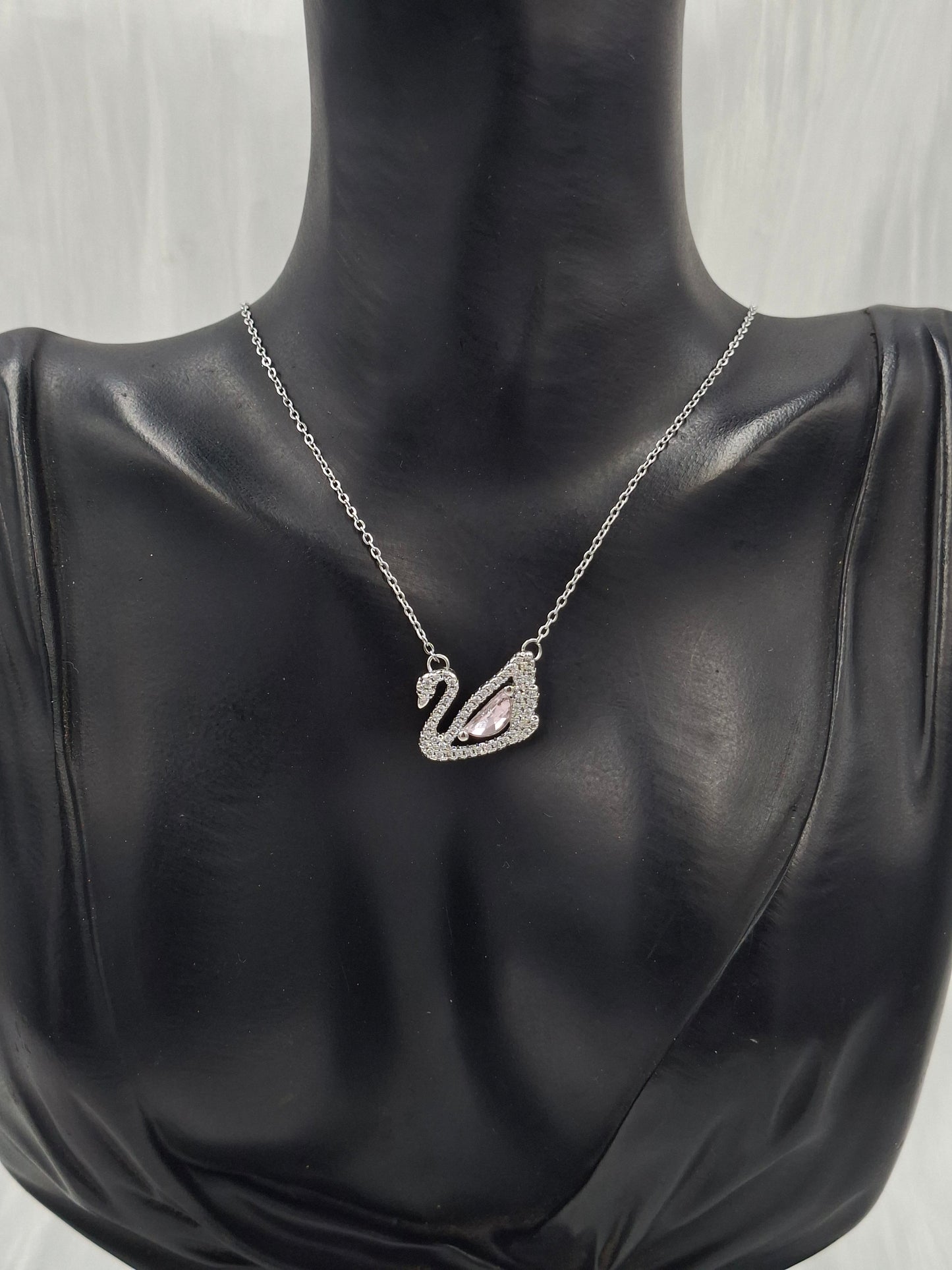 Pink Swan Necklace