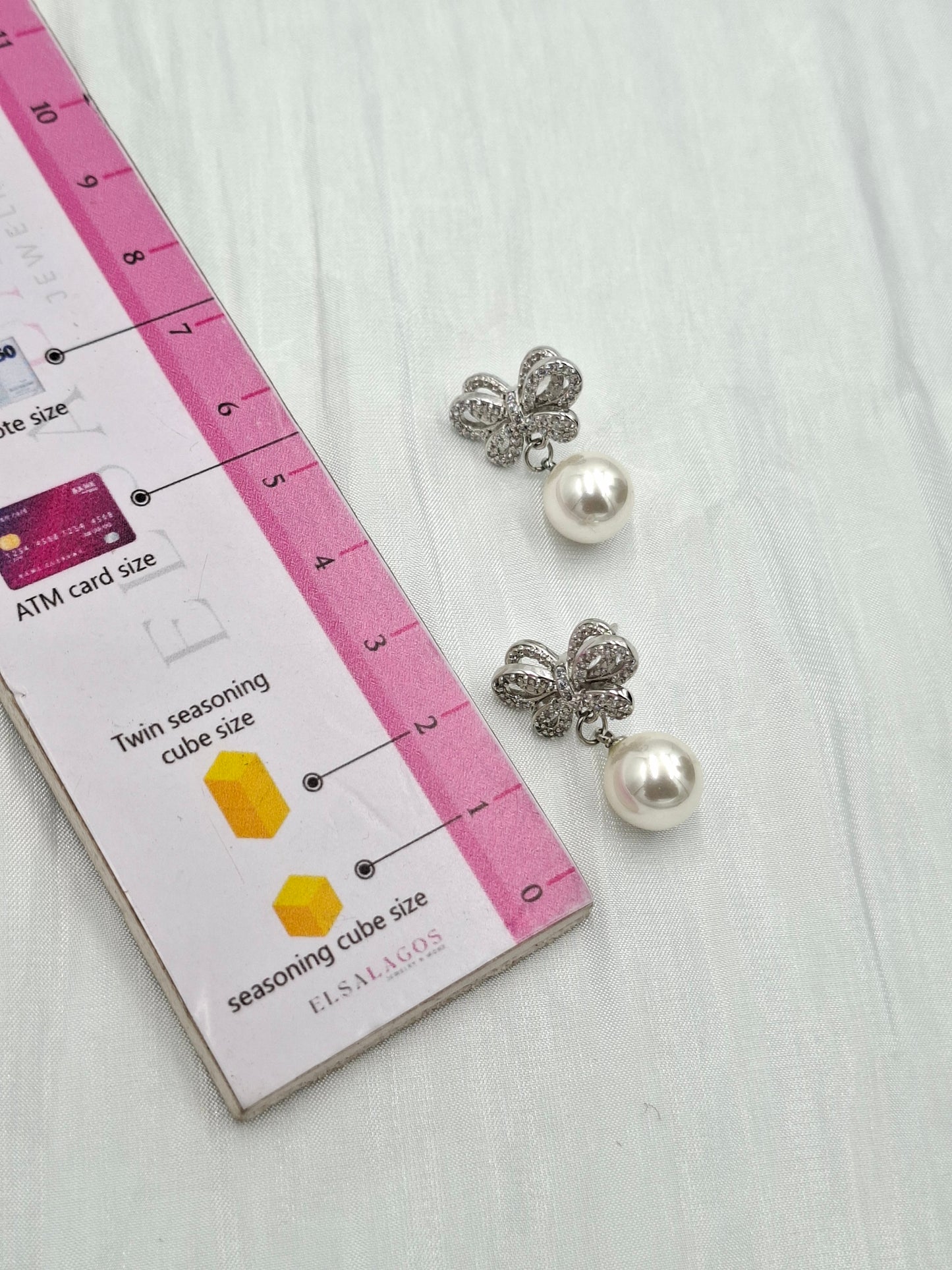 Bowknot Pearl Earrings