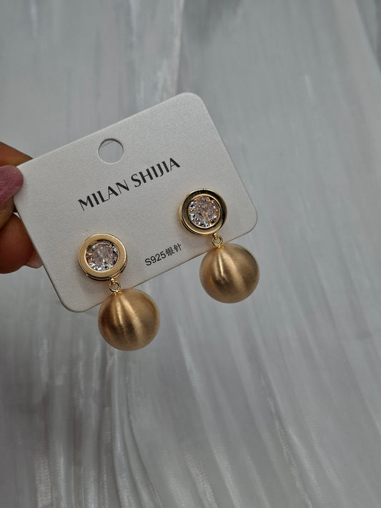 Crystal Sphere Earrings